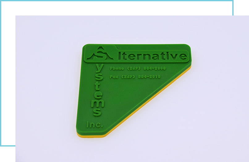 A green triangle with the word " alternative " written on it.